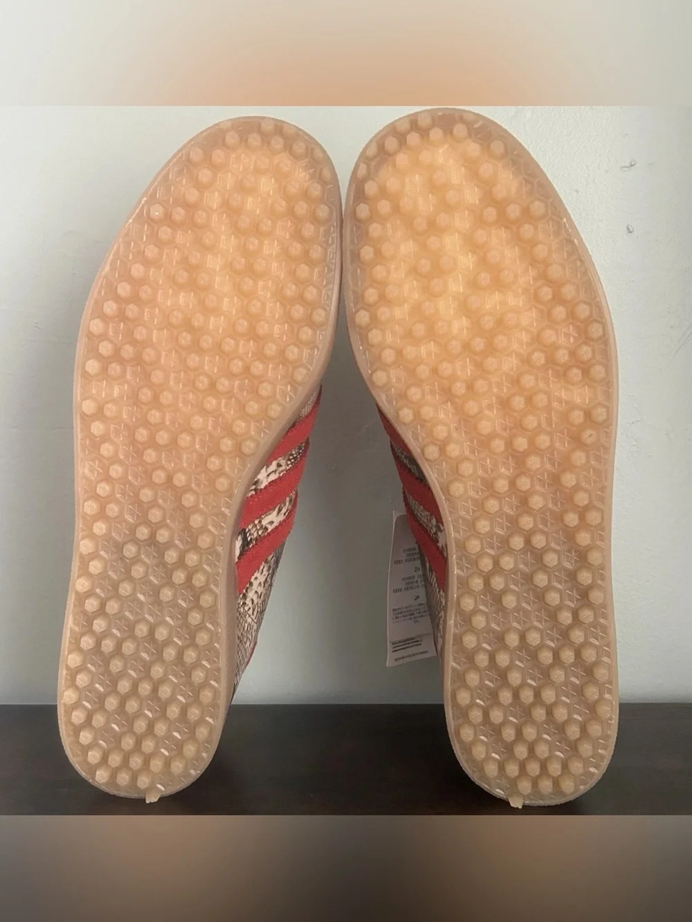 Adidas Gazelle Golf Lux Spikeless Golf Shoes Snakeskin Brown Mens 11 JP7703